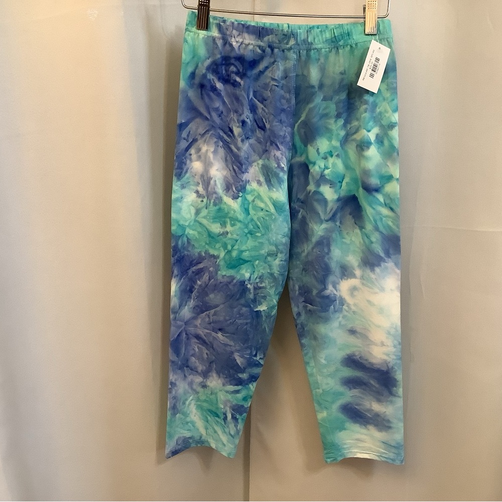 Leggings Capris Cropped Women’s Regular Size 2-10 Tie-Dye Splash Pattern
